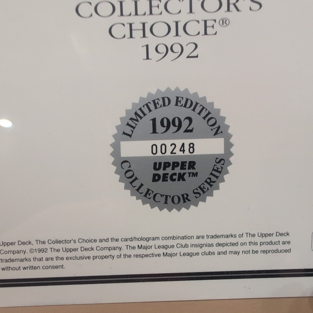 Ted Williams 1992 Upper Deck Collector's Choice 50th Anniversary Framed Print - Picture 2 of 3